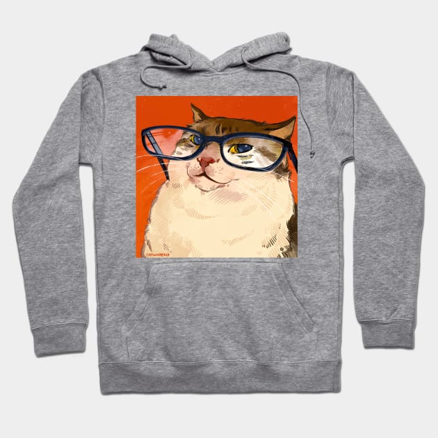 Reading Glasses Hoodie by Catwheezie